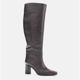 Marco Shoes Botas de salto alto com cano regular preto 1 Marco Shoes Botas de salto alto com cano regular preto 1
