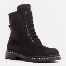 Marco Shoes Botas de cano alto nobuck preto 1
