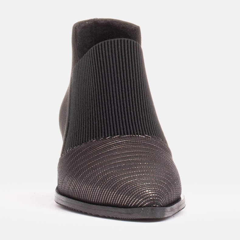 Marco Shoes Botas nobuck com borracha na parte superior preto 1 Marco Shoes Botas nobuck com borracha na parte superior preto 1