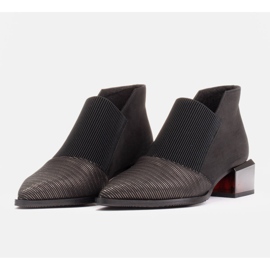 Marco Shoes Botas nobuck com borracha na parte superior preto 4