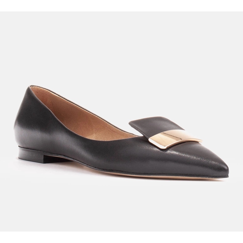 Marco Shoes Bailarinas com língua decorativa preto 1