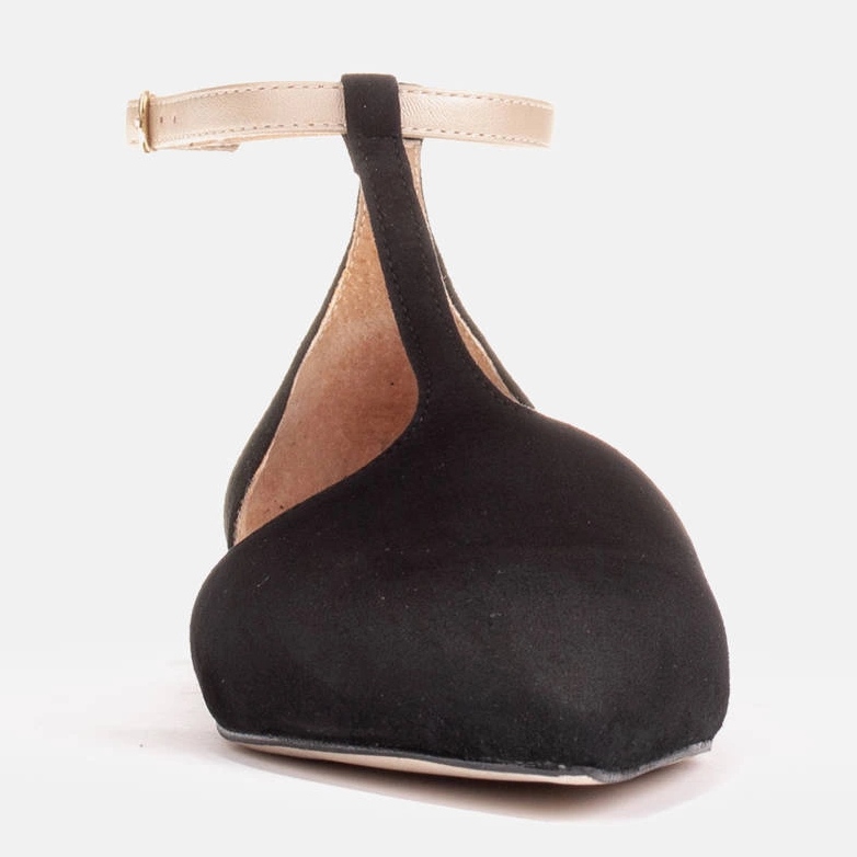 Marco Shoes Sandálias de camurça com tira no tornozelo preto 2