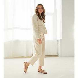 Marco Shoes Mocassim com franjas decorativas bege rosa 1