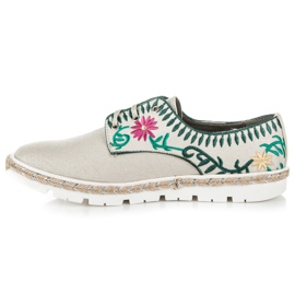 Kylie sapatos femininos com bordados castanho 1