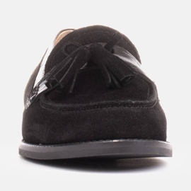 Marco Shoes Mocassim com franjas decorativas preto 1