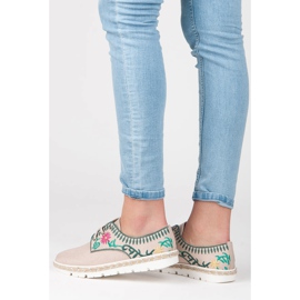 Kylie sapatos femininos com bordados rosa 1