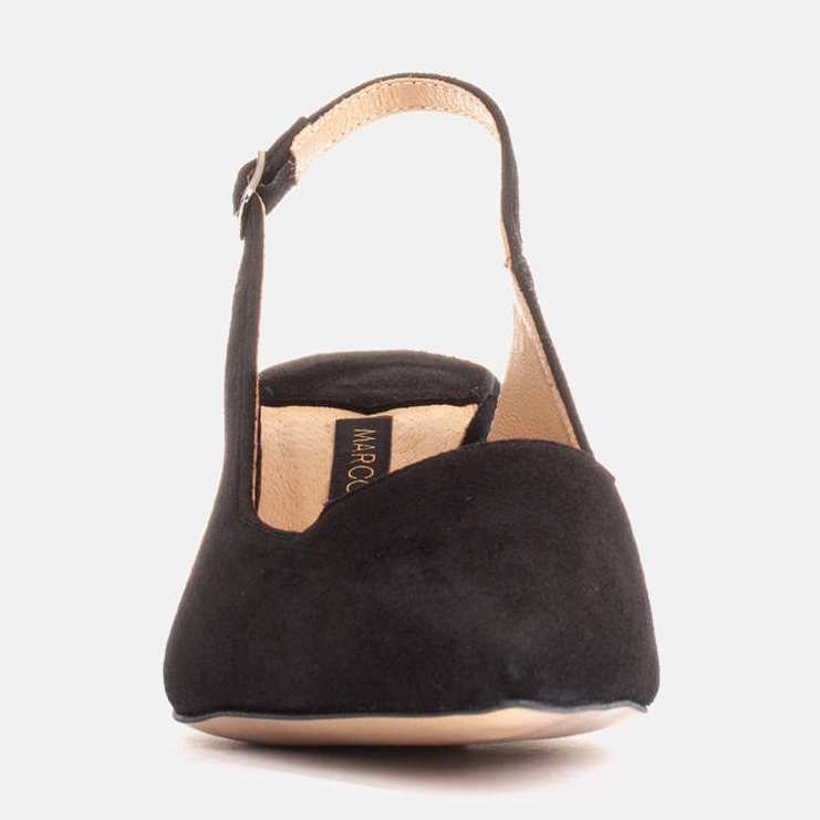 Marco Shoes Sandálias feitas de camurça natural delicada preto 1