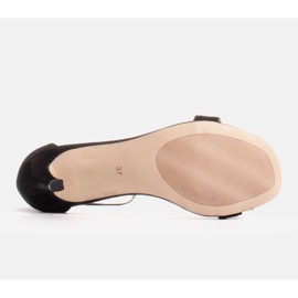 Marco Shoes Sandálias elegantes feitas de camurça natural preto 2