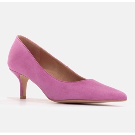 Marco Shoes Estiletes elegantes com salto mais baixo rosa 1