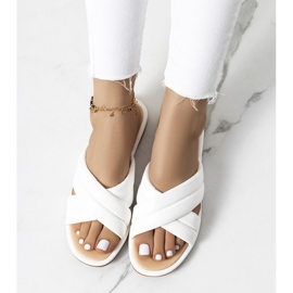 Chinelos de mulher Thines brancos 1