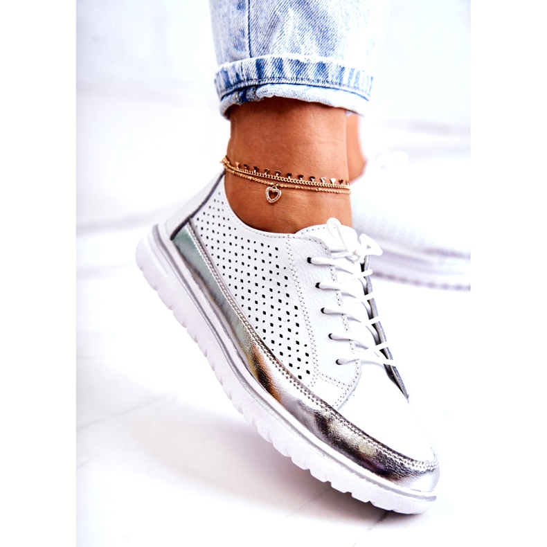 Vinceza Sapatos femininos a céu aberto na plataforma branca Deloren branco 2