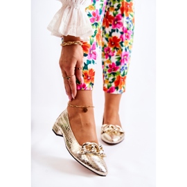 PA2 Sapatos Snake Lacados em Couro Golden Elisabeth dourado 1