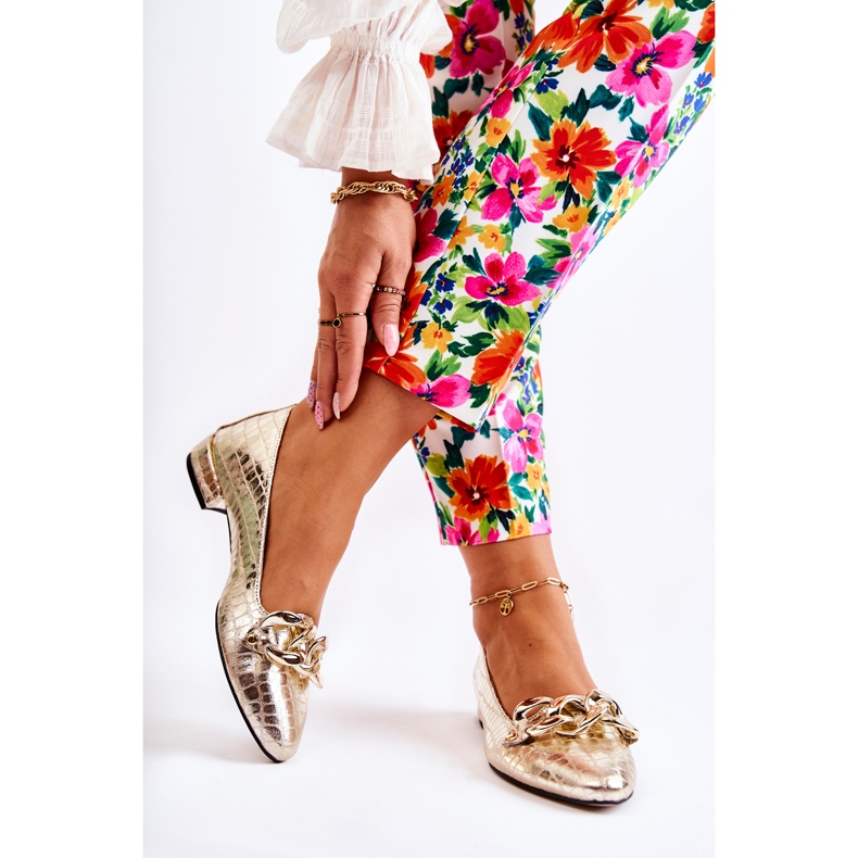 PA2 Sapatos Snake Lacados em Couro Golden Elisabeth dourado 2