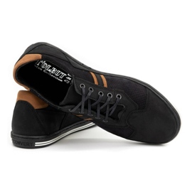 Polbut Sapatos masculinos casuais 1801P preto nubuck / camelo marrom 3