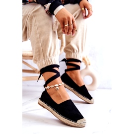 FB1 Alpercatas de camurça preta Ismanne amarradas preto 4