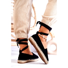 FB1 Alpercatas de camurça preta Ismanne amarradas preto 5