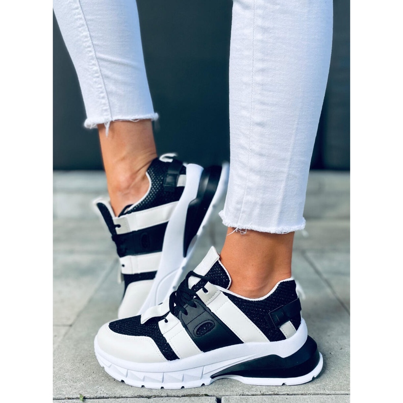 Tênis feminino Riley Black branco preto 2