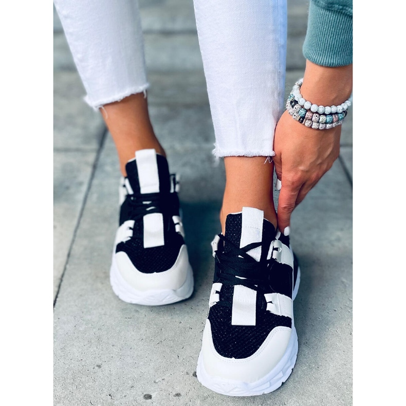 Tênis feminino Riley Black branco preto 1