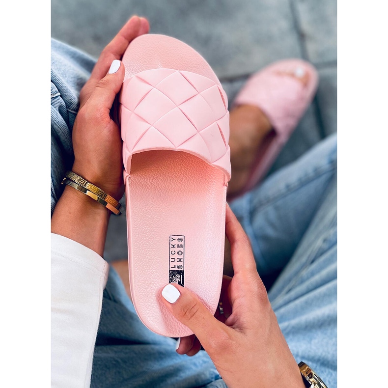 Chinelos de silicone Geet Pink rosa 1