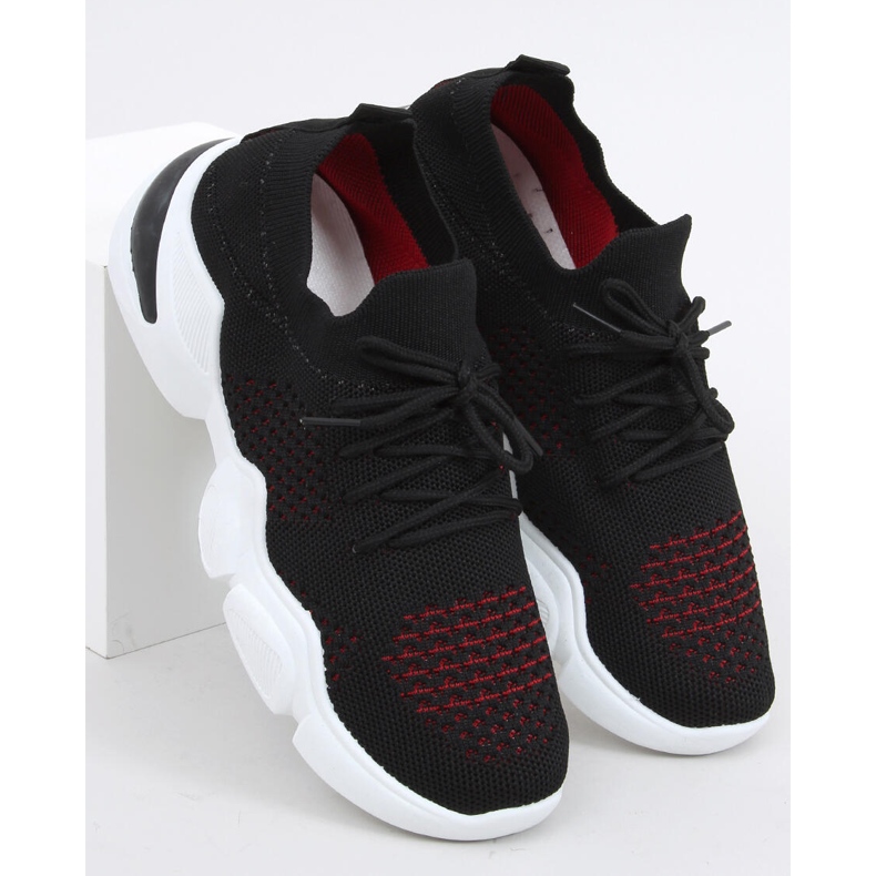 Meias Harri Black preto vermelho 1