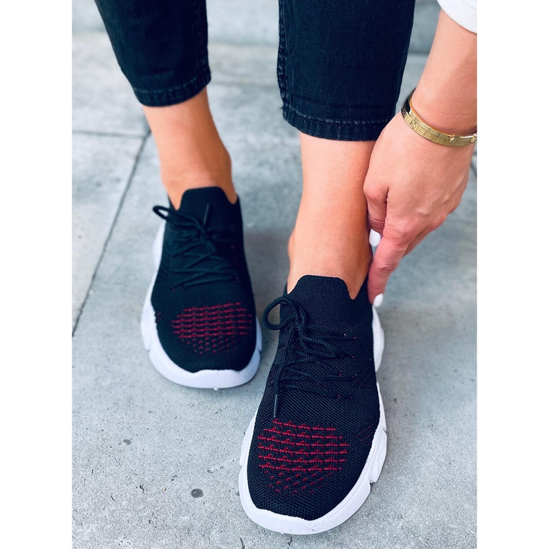 Meias Harri Black preto vermelho 2