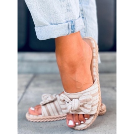 Chinelos femininos Adana Apricot bege 2