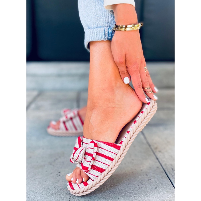 Chinelos femininos Adana Red bege preto 2