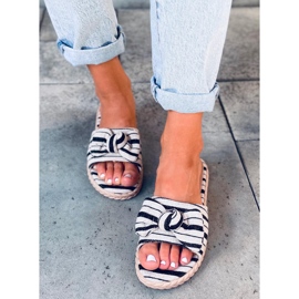 Chinelos femininos Adana Black bege preto 1