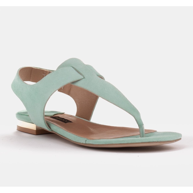 Marco Shoes Sandálias de couro natural na cor menta verde 1