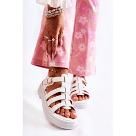 PG1 Sandálias da moda com tiras brancas Malien branco 1