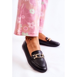 PG1 Mocassins Millario Pretos com Ornamento 2