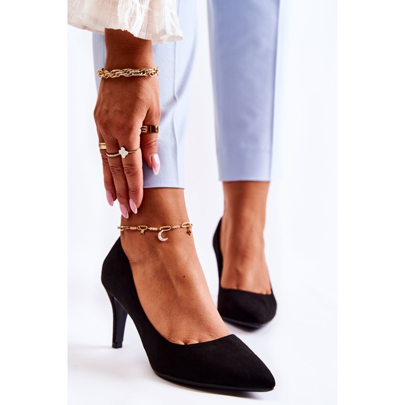 PG1 Salto Clássico de Camurça Theira Preto 1