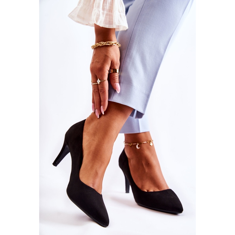 PG1 Salto Clássico de Camurça Theira Preto 2