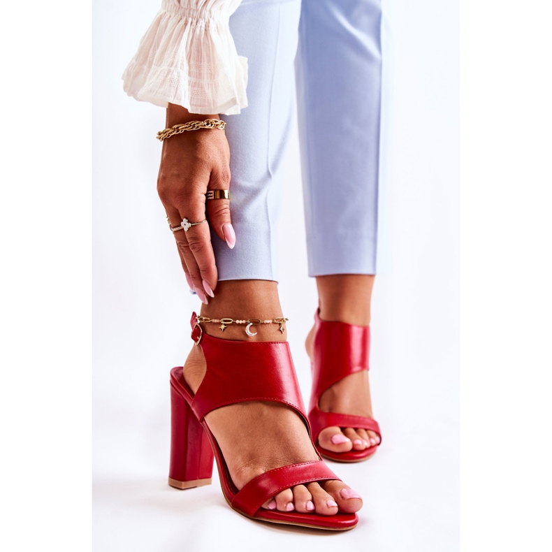 Sandálias Red Maronni Gola Escada vermelho 1