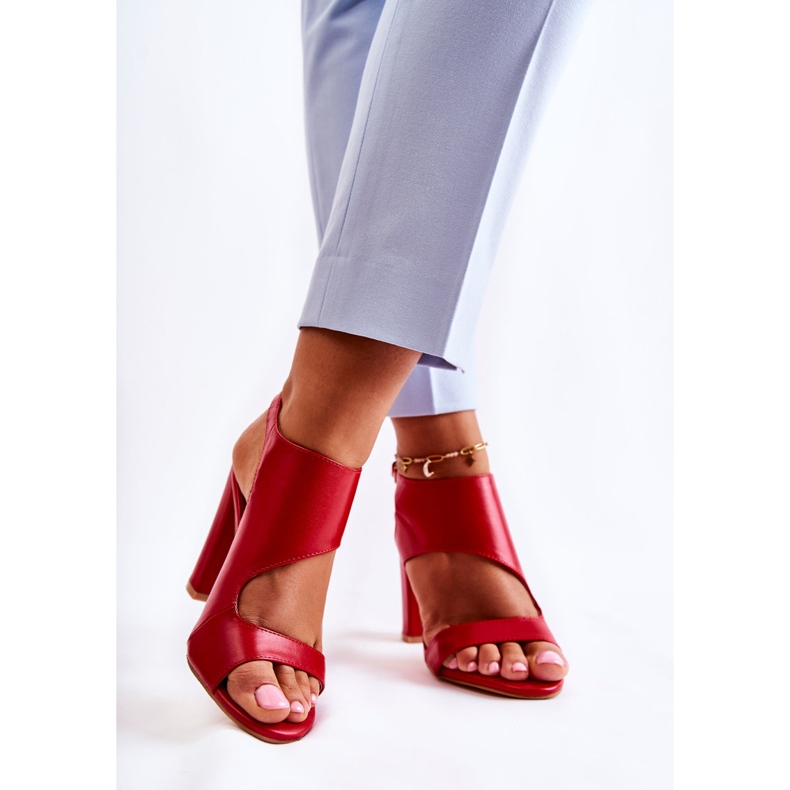 Sandálias Red Maronni Gola Escada vermelho 2