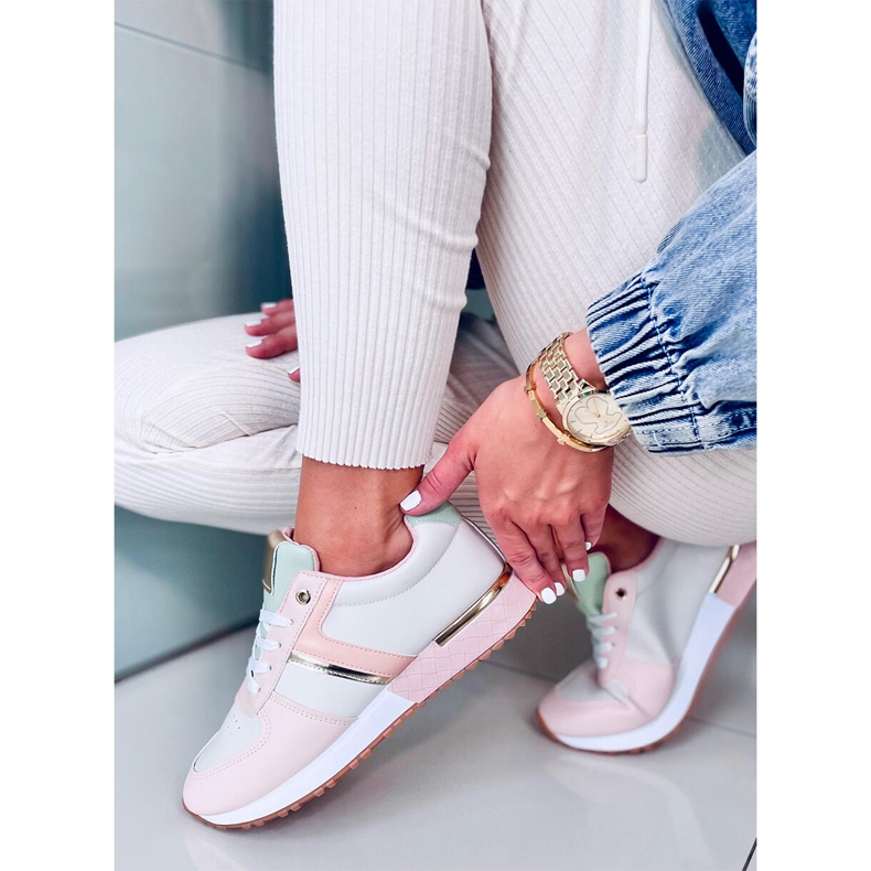 Tênis esportivo feminino Grass Pink rosa multicolorido 2