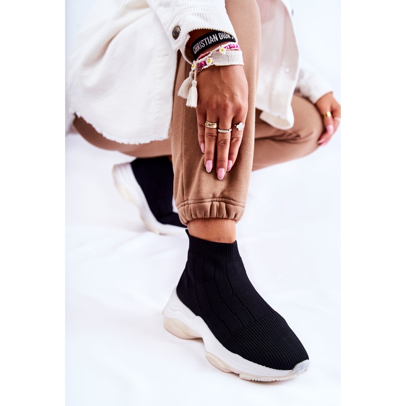 Tênis esportivo feminino de pano alto preto Nolly 1