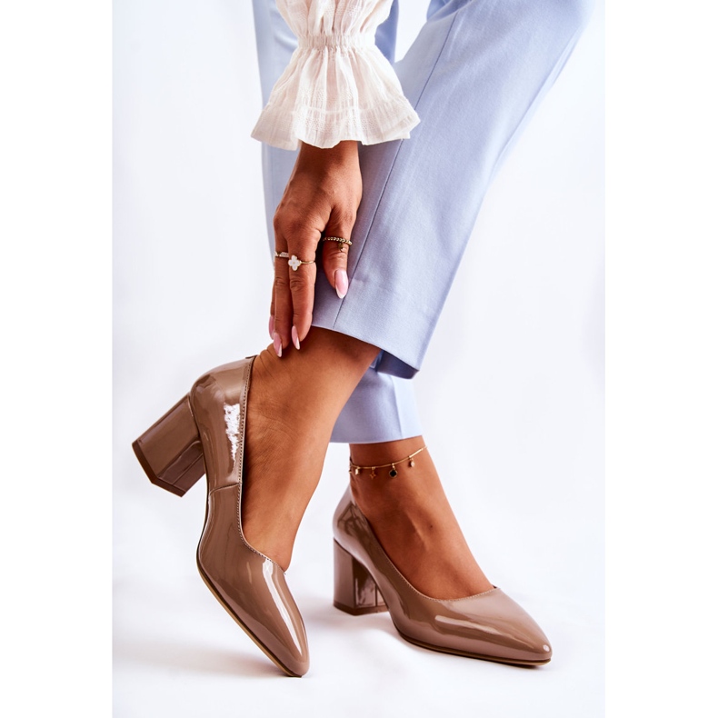 Bombas lacadas Sergio Leone PB411 Marrom castanho 2