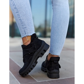 S.Barski Armadilhas de camurça preta Remgate com zíper preto 4