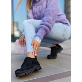 S.Barski Armadilhas de camurça preta Remgate com zíper preto 1