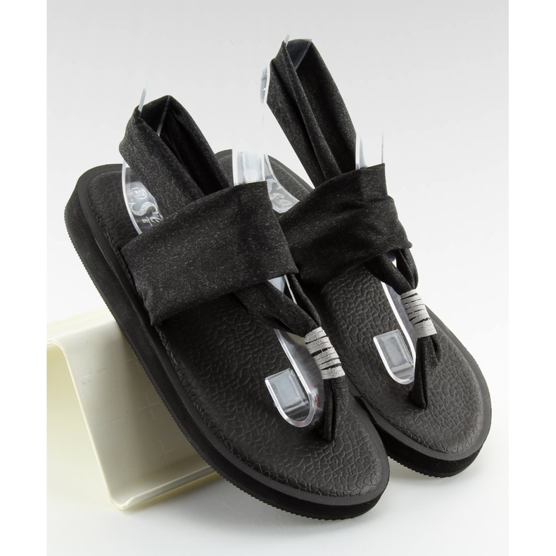 Sandálias pretas de algodão DD81P preto 2