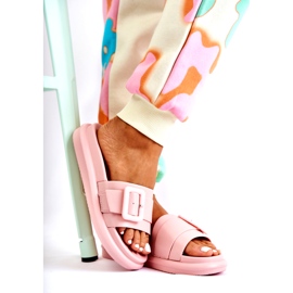 Chinelos femininos com fivela, rosa 2 Chinelos femininos com fivela, rosa 2