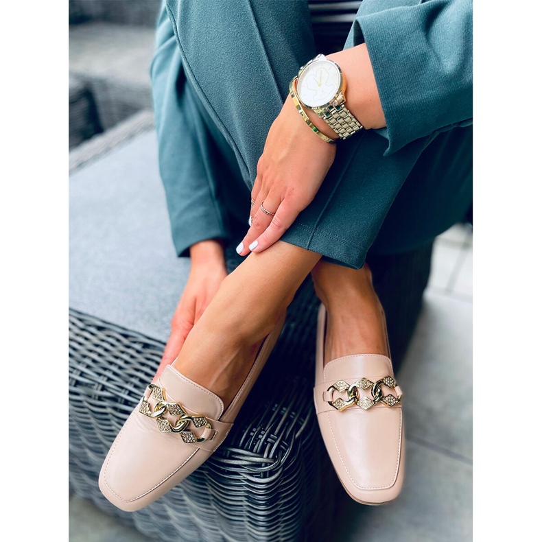 Mocassins femininos Mallow Khaki bege 2