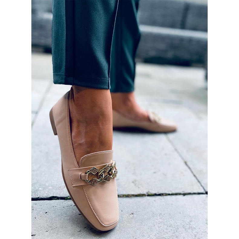 Mocassins femininos Mallow Khaki bege 1