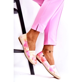 Alpargatas femininas slip-on rosa-amarelo multicolorido 2