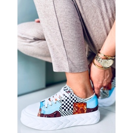 Tênis cano alto Madi Red Jacquard Weave multicolorido 1