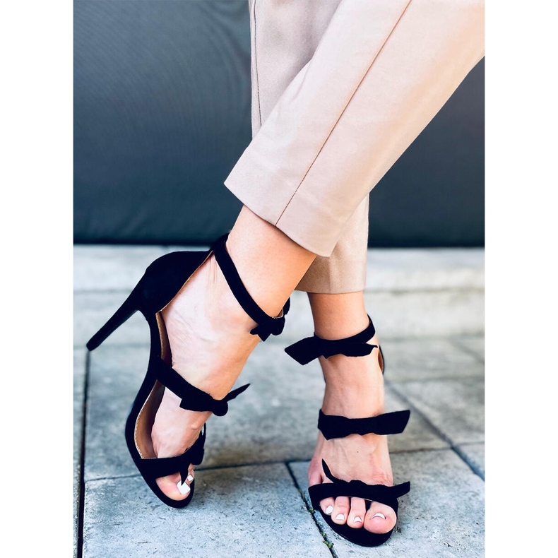 Celestia Sandália preta de salto alto preto 1