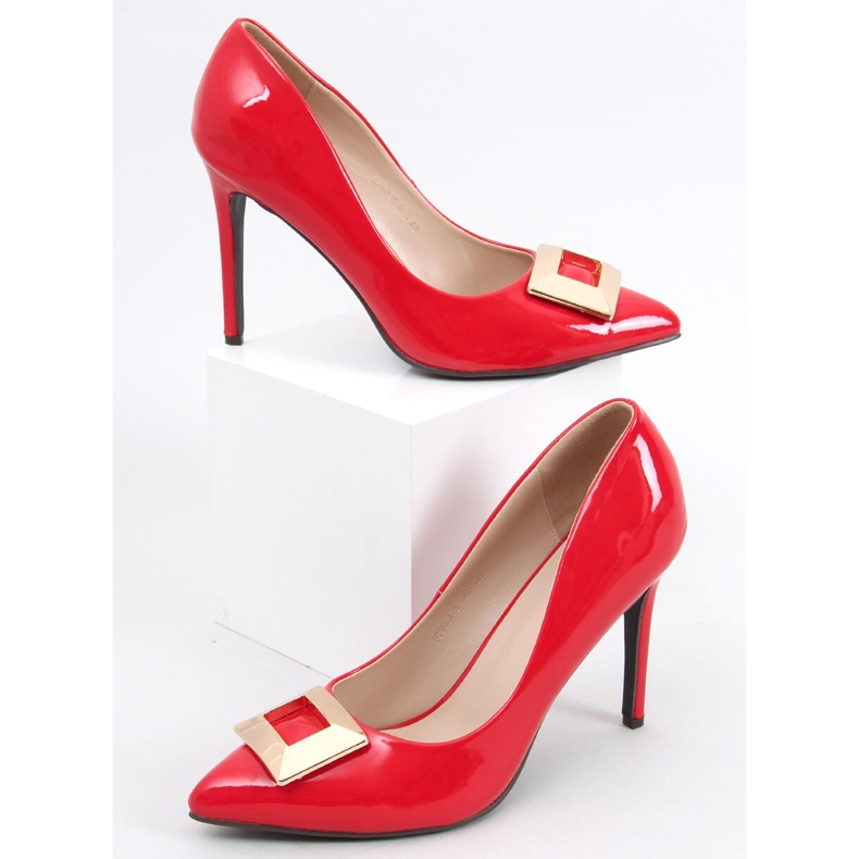 Alfinetes lacados Margaret Red vermelho 1