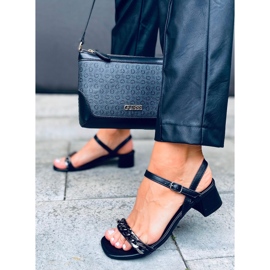 Daphne Sandália de salto baixo preta preto 1