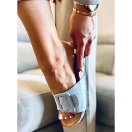 Chinelos de sola de cortiça Priya Blue azul 1